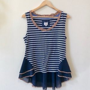 Anthropologie peplum tank top
